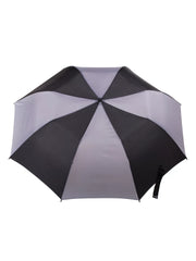 Recycled Canopy Vented One-Touch Auto Open Golf Rain Umbrella with Sunguard Black Gray