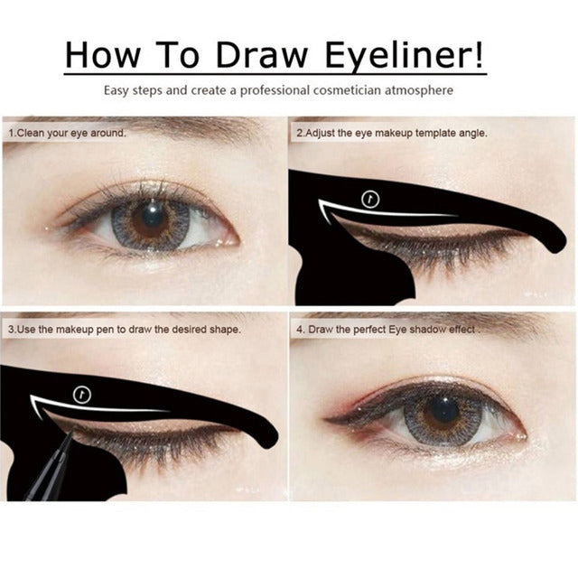 Eye shadow eyeliner makeup tool cat eye card