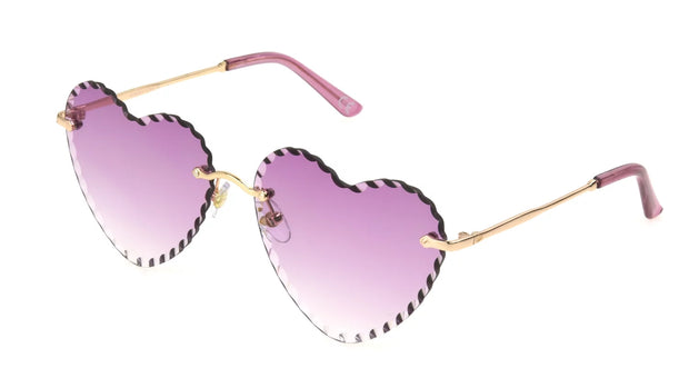 Women'S Heart-Shaped Fashion Sunglasses Rose Gold