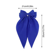 Hair Bow Clips for Women 2Pcs Silky Satin Hair Bows Hair Clip Metal Clips Hair Bow Hair Ribbon Ponytail Holder Accessories For