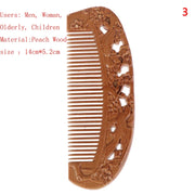 "Revitalize Your Hair with Our Natural Ebony Anti-Static Massage Comb - Portable, Wide-Toothed, and Made from Solid Wood!"