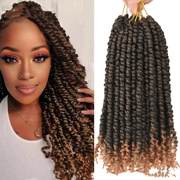 TOMO Pre-twisted Passion Twist Crochet African Dirty Braids Crochet Hair