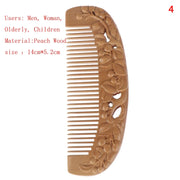 "Revitalize Your Hair with Our Natural Ebony Anti-Static Massage Comb - Portable, Wide-Toothed, and Made from Solid Wood!"